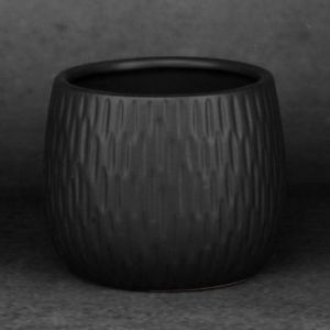 Doniczka osłonka ceramiczna MONI 14X14X12 czarna x2