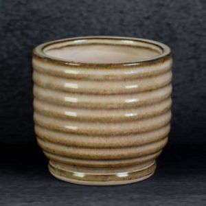 Doniczka osłonka ceramiczna NASTIA 12X12X11 jasnobrązowa x2