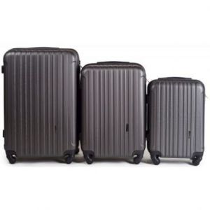 Wings Zestaw 3 walizek z ABS L,M,S ciemnoszare