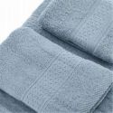 Komplet 3 miękkich ręczników 35x35 35x75 70x140 szaroniebieskie