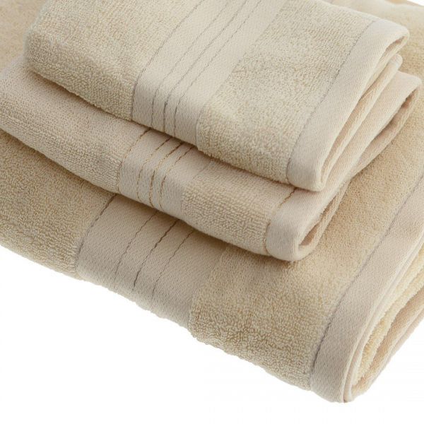 Komplet 3 ręczników 35x35 35x75 70x140 beżowe