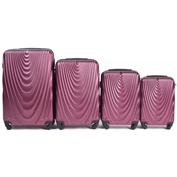 Wings Zestaw 4 walizek z ABS L,M,S,XS burgund