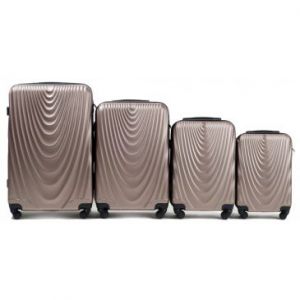 Wings Zestaw 4 walizek z ABS L,M,S,XS szampan