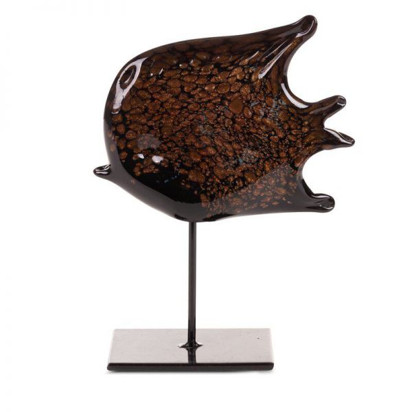 Figurka dekoracyjna ryba GRETA 16X6X21 czarna + brązowa