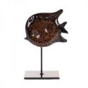 Figurka dekoracyjna ryba GRETA 13X6X19 czarna + brązowa