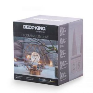 DecoKing Lampka dekoracyjna LED BALBU 16,5x13x15 miedziana