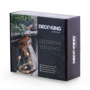 DecoKing Lampki LED słoiczki STREADA 30 diod 2,3 m