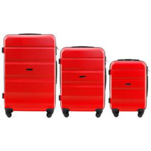 Wings Komplet 3 walizek podróżnych L,M,S z ABS czerwone