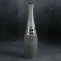 wazon ceramiczny wysoki NELI 15X15X60 srebrny