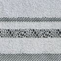 Ręcznik bawełniany z żakardową bordiurą TESSA 70X140 srebrny