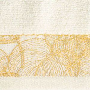 Ręcznik bawełniany z ozdobną żakardową bordiurą GIS0 30X50 kremowy
