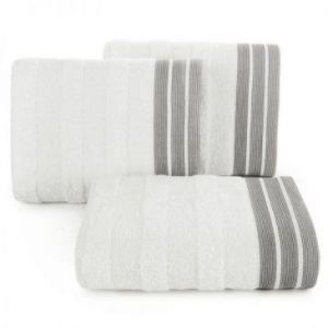 Ręcznik bawełniany z żakardową bordiurą PATI 30X50 biały