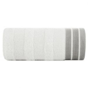 Ręcznik bawełniany z żakardową bordiurą PATI 30X50 biały