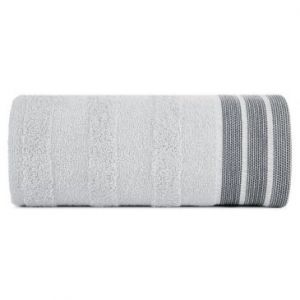 Ręcznik bawełniany z żakardową bordiurą PATI 30X50 srebrny