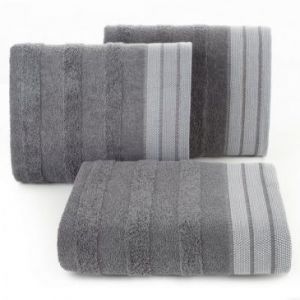 Ręcznik bawełniany z żakardową bordiurą PATI 30X50 stalowy