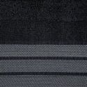 Ręcznik bawełniany z żakardową bordiurą PATI 70X140 czarny