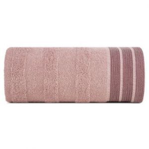 Ręcznik bawełniany z żakardową bordiurą PATI 70X140 pudrowy