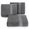 Ręcznik bawełniany z żakardową bordiurą RIVA 70X140 stalowy