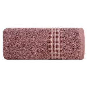 Ręcznik bawełniany z żakardową bordiurą RIVA 30X50 pudrowy