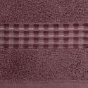 Ręcznik bawełniany z żakardową bordiurą RIVA 30X50 liliowy
