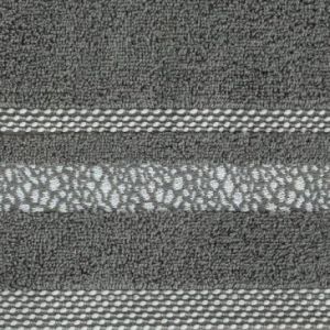 Ręcznik bawełniany z żakardową bordiurą TESSA 30X50 stalowy