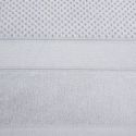 Ręcznik frotte welurowy z prostą bordiurą JESSI 70X140 srebrny