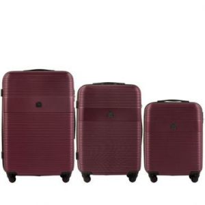 Wings Finch Select Komplet 3 walizek z ABS L,M,S burgund