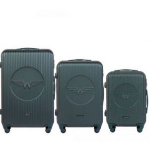 Wings Swallow Zestaw 3 walizek L,M,S z ABS ciemnozielone