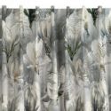 Zasłona welwetowa na taśmie ze srebrnym nadrukiem SANDY 140X300 w kwiaty