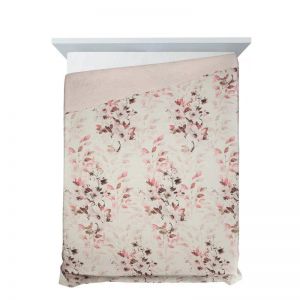 Narzuta na łóżko pikowana POWDERY 200X220 biała różowa