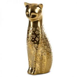 Figurka ceramiczna kot KITY 9X11X27 złota