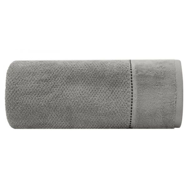 Ręcznik bawełniany z bordiurą SALADO 50X90 srebrny