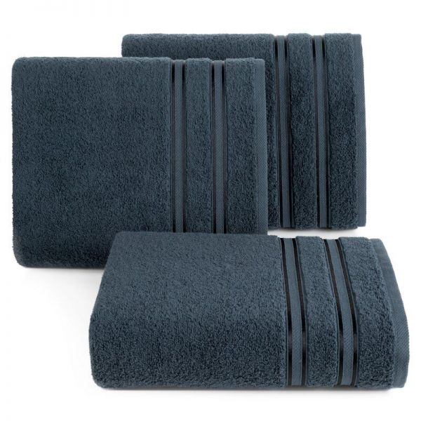 Ręcznik bawełniany z bordiurą MANOLA 30X50 stalowy