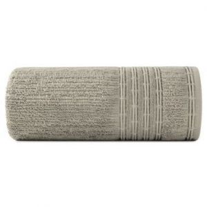 Ręcznik bawełniany z bordiurą ROMEO 50X90 jasnobrązowy