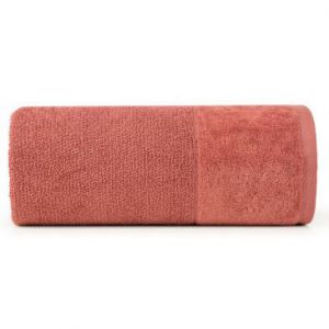 Ręcznik bawełniany z bordiurą LUCY 50X90 j. bordowy
