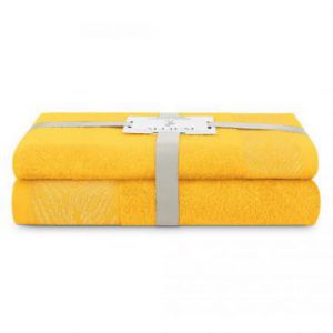 AmeliaHome Komplet ręczników bawełnianych ALLIUM 50x90 + 70x130 żółty