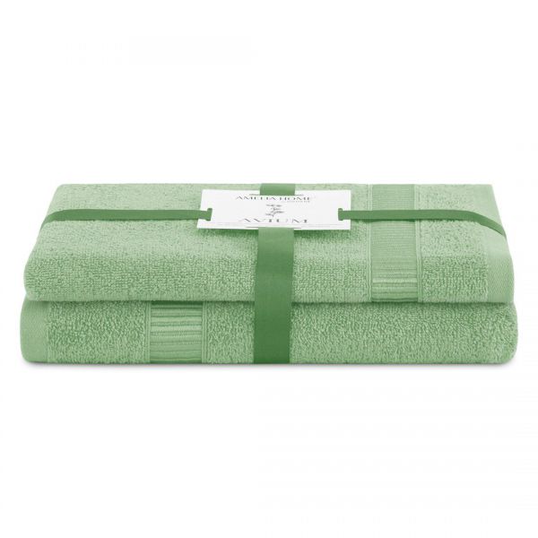AmeliaHome Komplet ręczników bawełnianych AVIUM 50x90 + 70x130 zielony