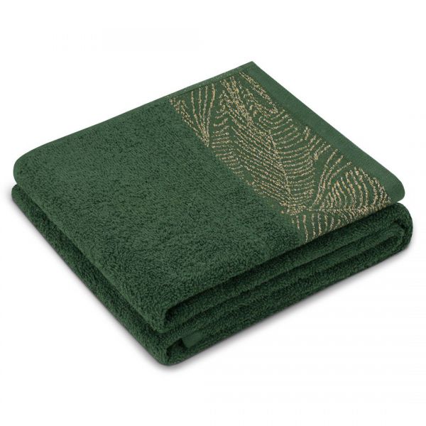AmeliaHome Ręcznik bawełniany BELLIS 70x130 butelkowa zieleń