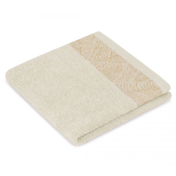 AmeliaHome Ręcznik bawełniany BELLIS 50x90 beżowy