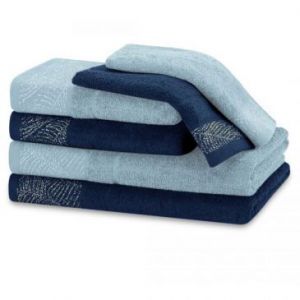 AmeliaHome Komplet ręczników bawełnianych BELLIS 2*30x50 + 2*50x90 + 2*70x130 granatowy