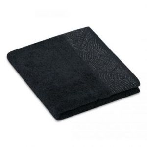 AmeliaHome Komplet ręczników bawełnianych BELLIS 30x50 + 50x90 + 70x130 czarny
