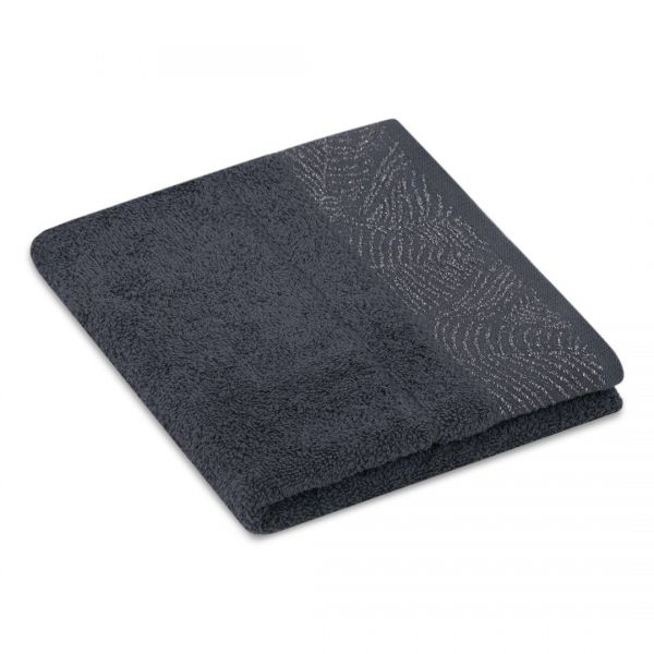 AmeliaHome Ręcznik bawełniany BELLIS 50x90 grafitowy
