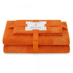 AmeliaHome Komplet ręczników bawełnianych BELLIS 30x50 + 50x90 + 70x130 rudy