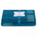 AmeliaHome Komplet ręczników bawełnianych BELLIS 50x90 + 70x130 niebieski