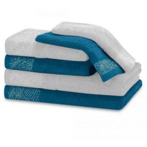 AmeliaHome Komplet ręczników bawełnianych BELLIS  2*30x50 + 2*50x90 + 2*70x130 niebieski