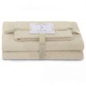 AmeliaHome Komplet ręczników bawełnianych FLOS 30x50 + 50x90 + 70x130 beżowy