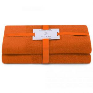 AmeliaHome Komplet ręczników bawełnianych FLOS 50x90 + 70x130 rudy