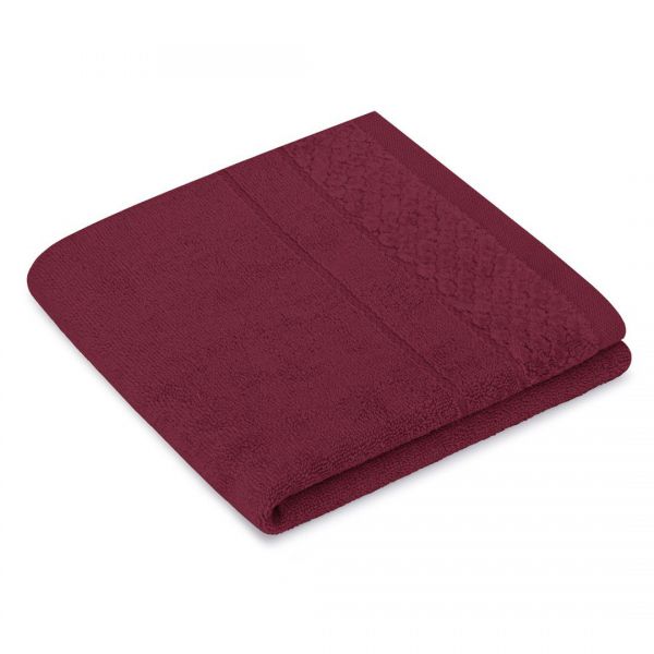 AmeliaHome Ręcznik bawełniany RUBRUM 50x90 bordowy