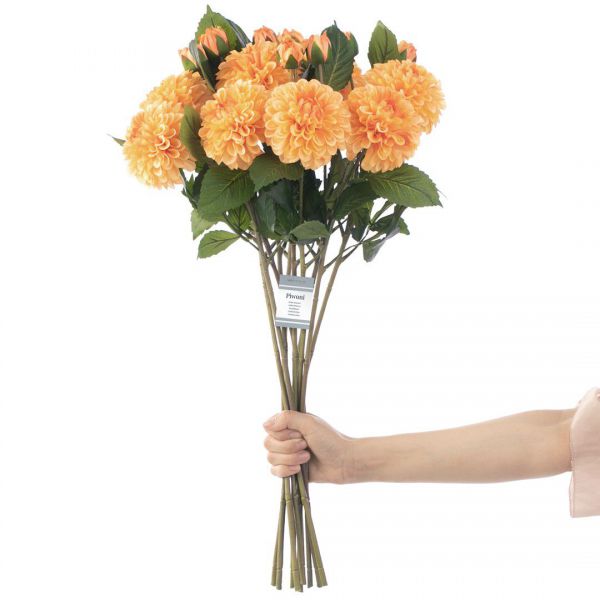 AmeliaHome Sztuczny kwiat PIWONI x 10 20x62 pomarańczowy