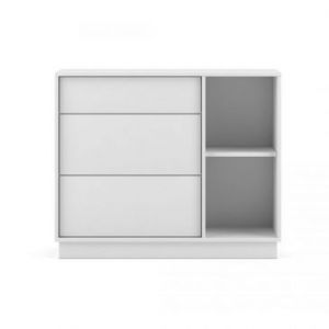 Hakano Komoda SOLIS 76,8x100x40 cm styl minimalistyczny biała